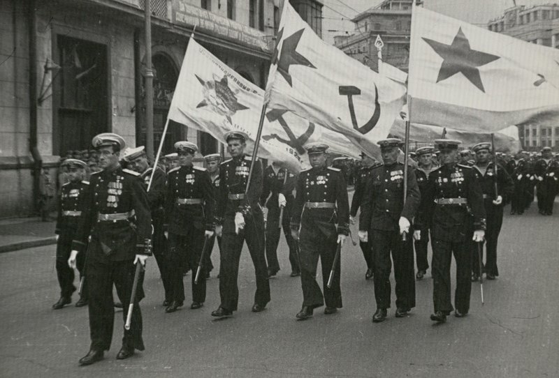 Sailors are going to the Victory Parade. Consolidated regiment of the 1st Baltic Front