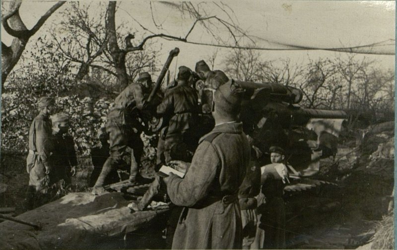 Image: Gun crew of senior sergeant Shchekotov in battle