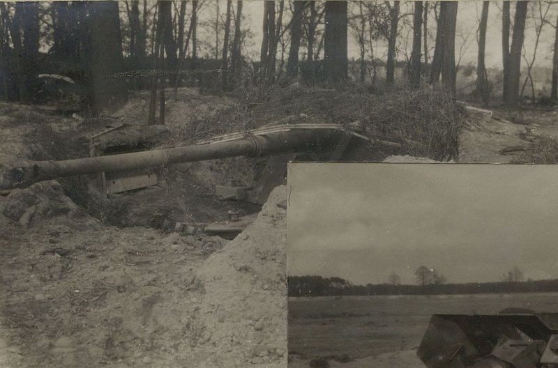 Image: 88 m / m indirect fire cannon destroyed on 04.20.45 in the Cottbus region