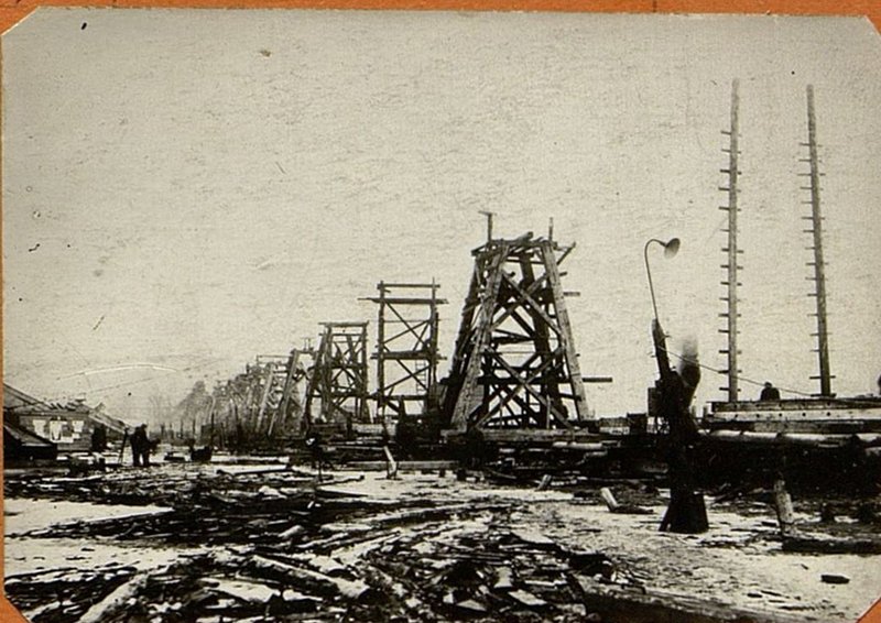 Фотография: Общий вид 2-го участка строительства моста 33-го мострелкового батальонаальона