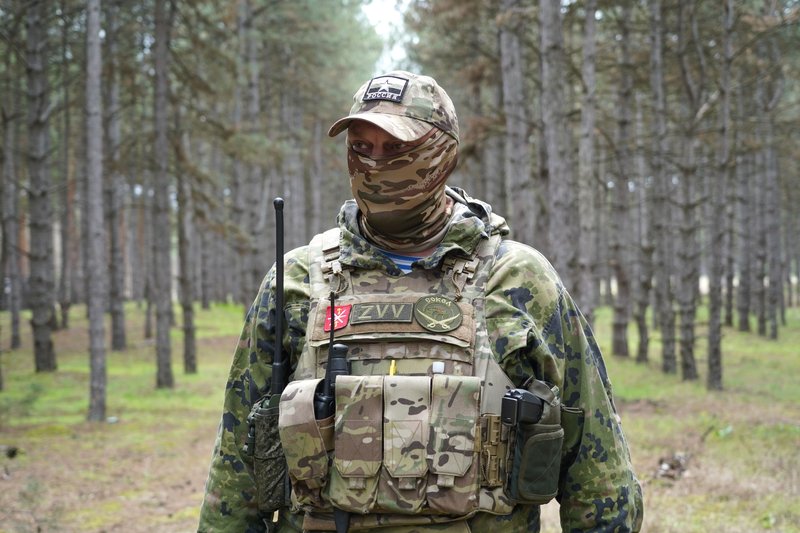 Airborne assault volunteer battalion "Sokol". Russia. Kherson region. Commander of airborne assault volunteer battalion "Sokol" with call sign "Udarnik"