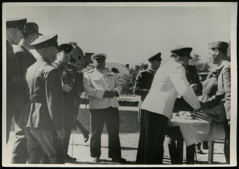 Original image: Colonel General Comrade Byuryuzov presents orders of the Soviet Union to Bulgarian generals and officers