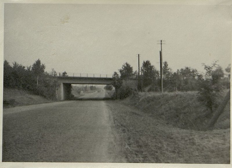 Фотография: Автострада. Мост автострады через дорогу (5 км. юго-западнее г. Бург)