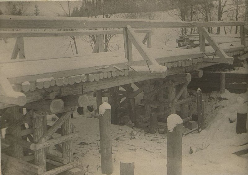Фотография: Мост через р. Волга у Коковкино строила III рота. Фото Маковенко 12.3.42 г.
