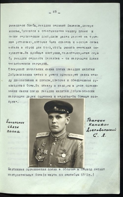 Оригинальный образ: Начальник связи полка Гвардии капитан Добровольский С.Л.