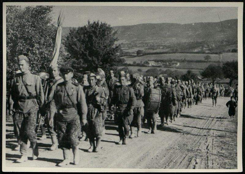 Original image: Colonel General Comrade Byuryuzov presents orders of the Soviet Union to Bulgarian generals and officers