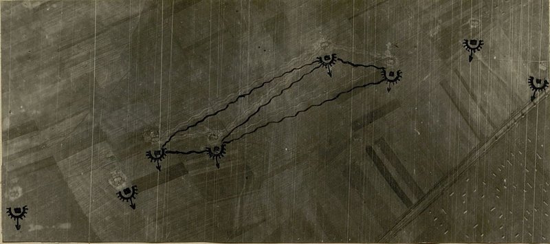 Image: The system of group firing points. The unfinished construction of the 2nd enemy line of defense in the area west of the city of Rylsk