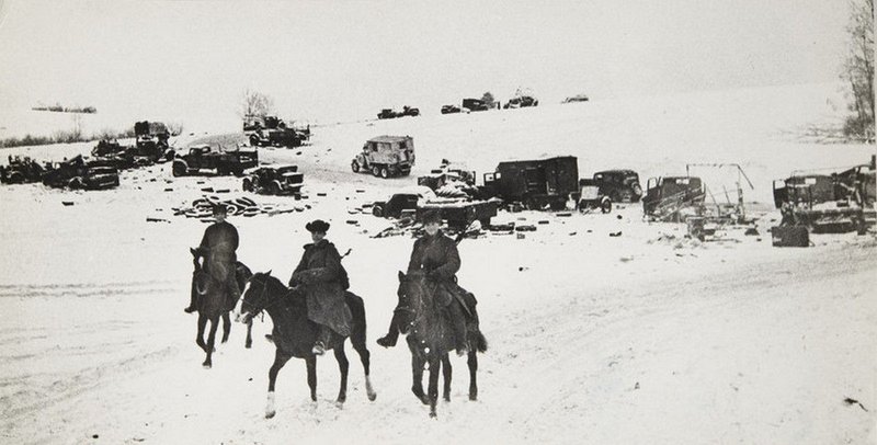 Defeat of Germans near Moscow