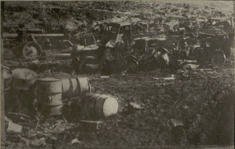 Image: Enemy equipment destroyed by aircraft