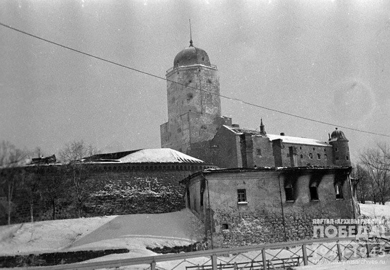 Old fortress in Vyborg (Panorama of two photos. The first one)