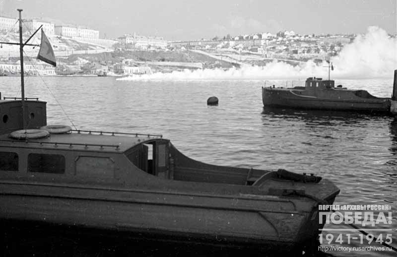 Soviet boats in the Sevastopol Harbor