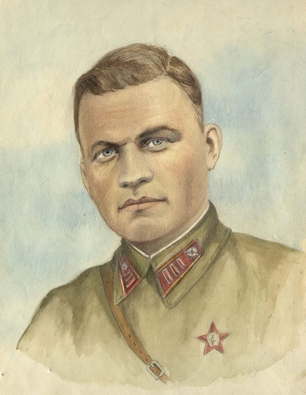 Image: The commander of the 181st rifle regiment, Lieutenant Colonel Sokolov B.N.