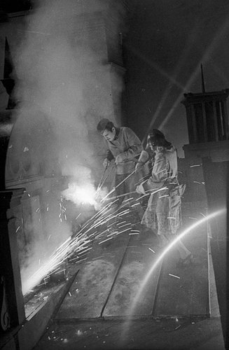 На съемках фильма «Одна семья»