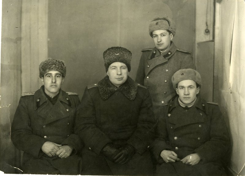 Major General of Artillery Service Mikhail Mikhaylovich Lobanov with his comrades-in-service