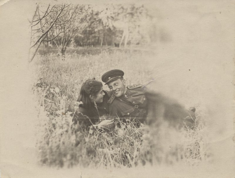 "Portrait of Captain V. Rubtsov with a girl."