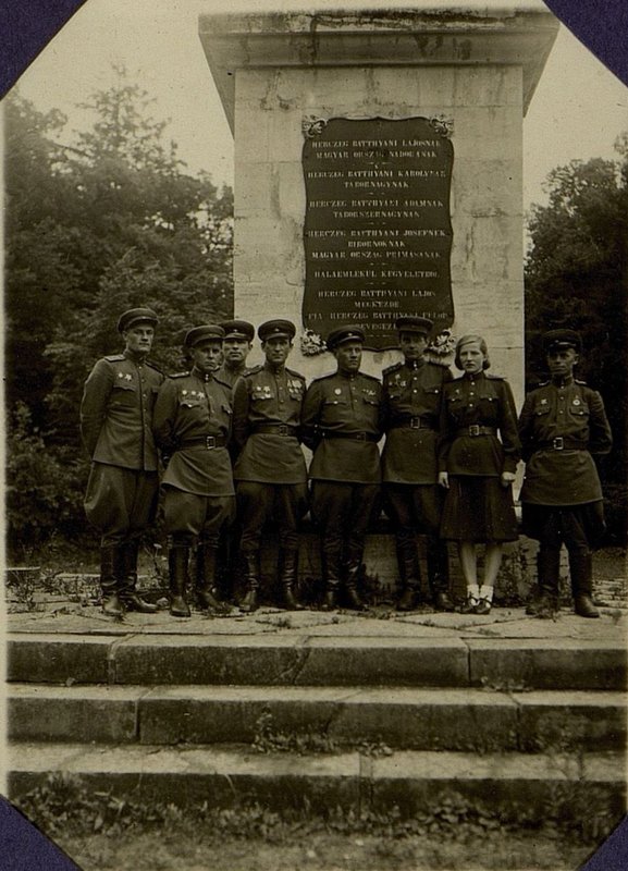 Image: Workers of the political department of the 25th tank corps. In the center, the deputy. corps commander Colonel P.M. Eliseev