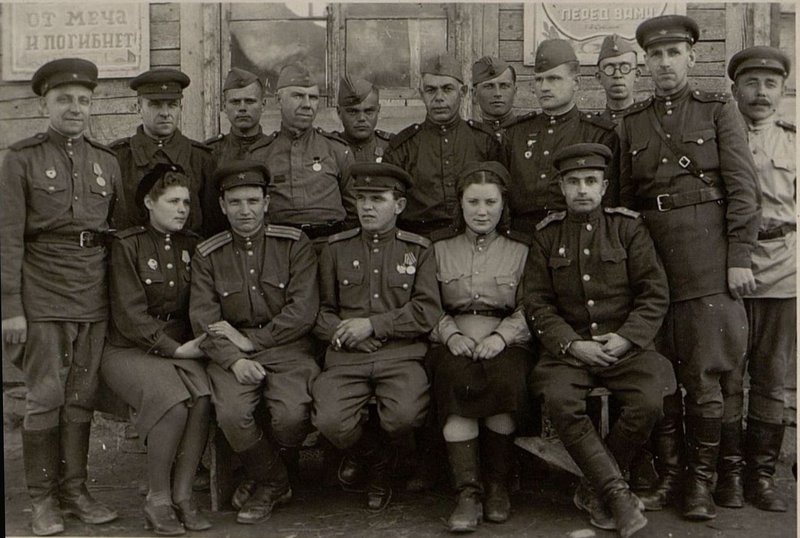 Image: Lieutenant Colonel Comrade Ilyukhin, Major Comrade Kravtsov, Captains Comrades T. Melnichuk and Lukyanov are among the editors of the wall newspaper and "Battle Leaflets", who received a commendation from the regiment commander on the Press Day