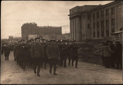 Смотр батальонов Всевобуча (г. Магадан, 1942-1943)