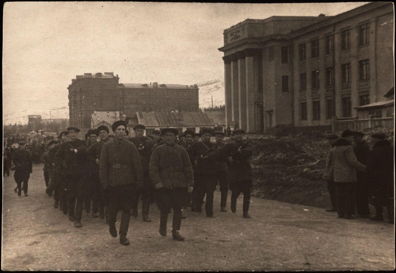 Muster of Universal education battalions (Magadan city, 1942-1943)