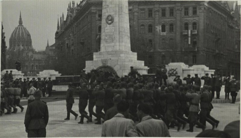 Soldiers of the 2nd Ukrainian Front at the parade in honor of the capture of Budapest