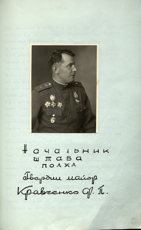 Original image: Chief of Staff of the Guard Regiment Major Kravchenko F.P.