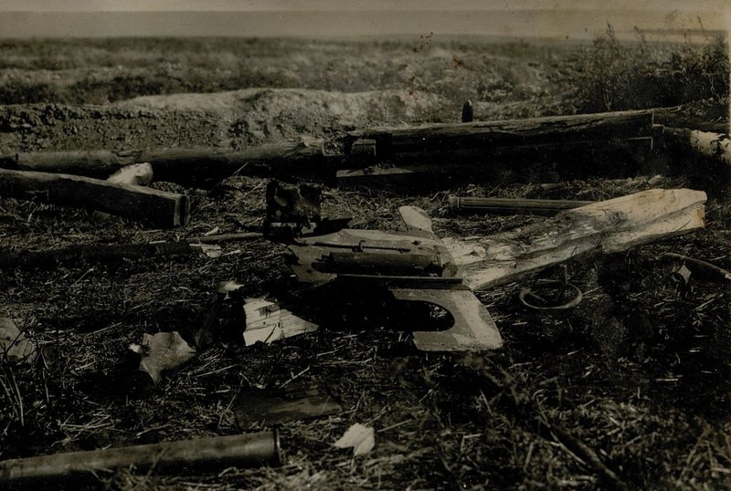Image: German firing position after processing by our artillery