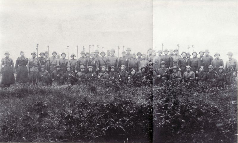 Company of anti-tank riflemen of the 1st Lieutenant L. Derbyshev on the Shumshu Island
