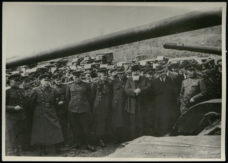 Original image: Colonel General Comrade Byuryuzov presents orders of the Soviet Union to Bulgarian generals and officers