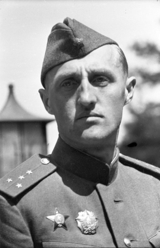 Captain K. Samsonov, Commander of the 1st Rifle Battalion of the 380th Rifle Regiment
