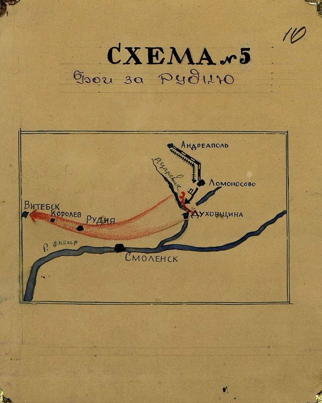 Фотография: Схема № 5. Бои за Рудню