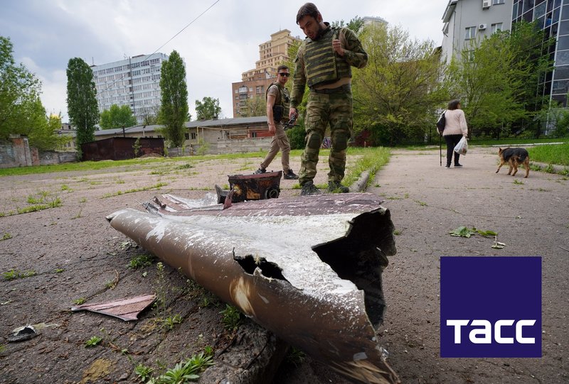 Работа средств ПВО в Донецке