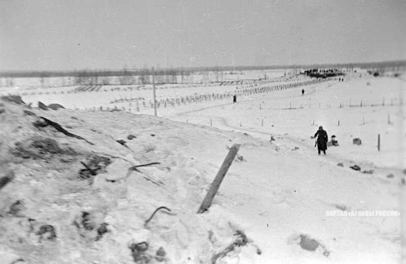 General view of the destroyed " Mannerheim Fortification Line" (Panorama of three photos. The third one)