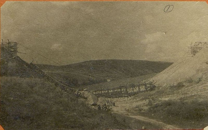 Image: Destroyed bridge over the Zhelnuvka river otv. 85 meters by 52 km. Tarnapol - Khodorov