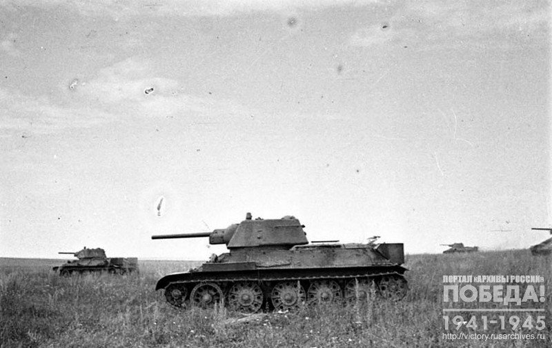 Soviet tanks before jumping off