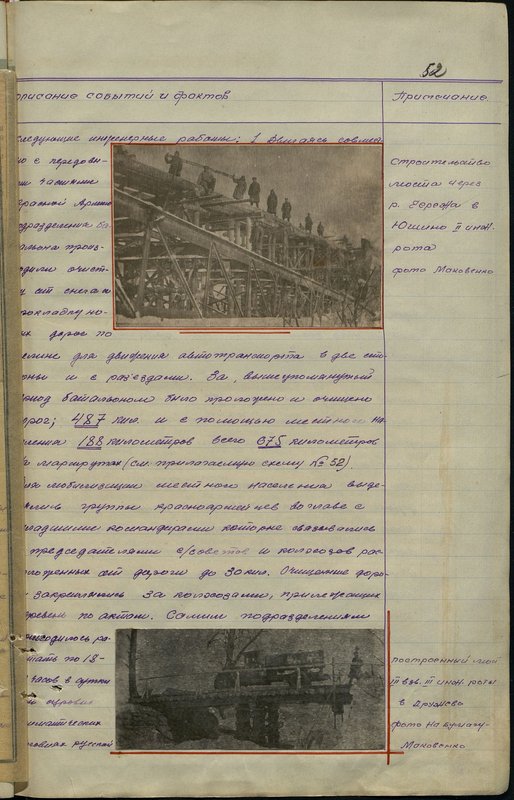 Original image: Construction of a bridge over the river Serezha in Yushino by the IInd engineering company photo Makovenko
