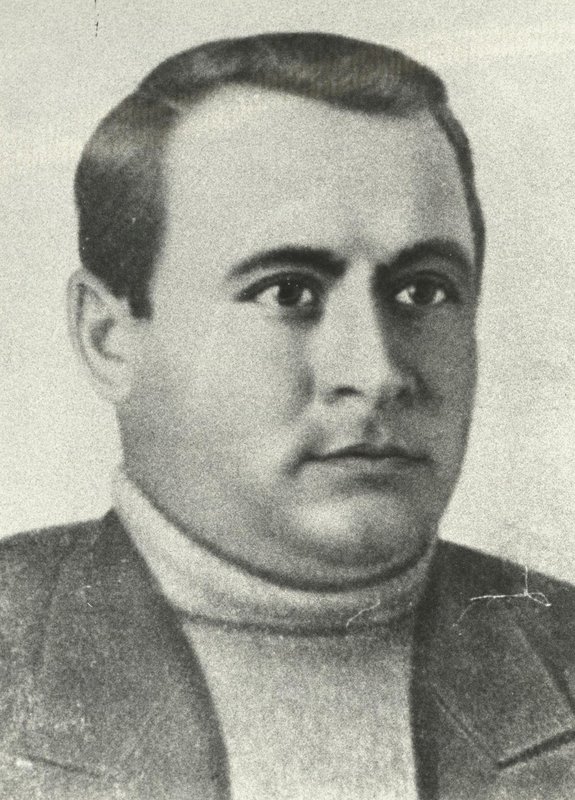 Shoulder portrait of the Hero of the Soviet Union Gnidash Kuzma Savelyevich, head of the reconnaissance group of the headquarters of the 1st Belorussian Front
