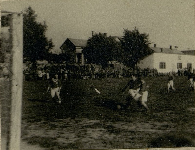 Image: Football match between the national team of the brigade and the sports team.