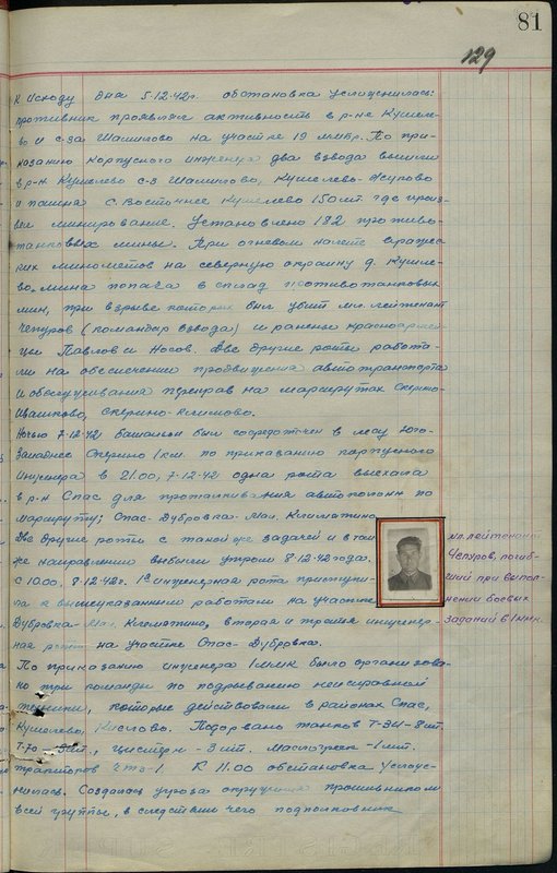 Оригинальный образ: Младший лейтенант Чепуров, погибший при выполнении боевых заданий в 1 ММК