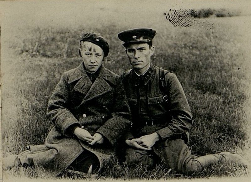 Image: Battalion doctor - 2nd rank military doctor Borisov and battalion military assistant Borisova Valentina Mikhailovna