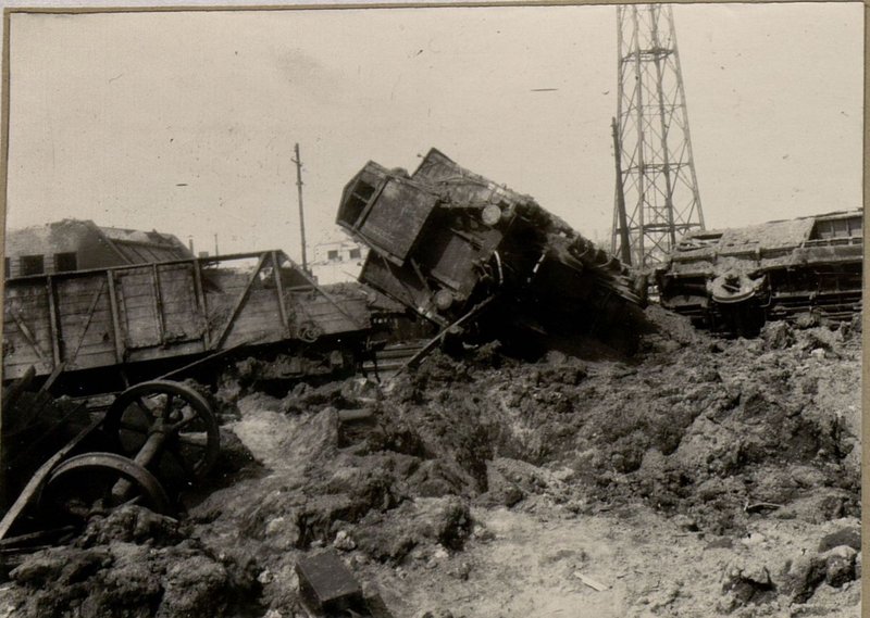Фотография: Результаты бомбардировочных действий нашей авиации по Железнодорожному узлу Кенигсберг