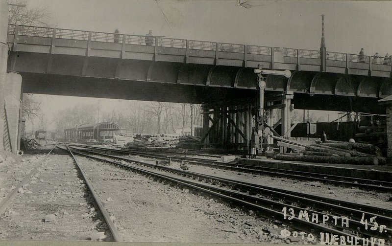 Фотография: Восстановленный путепровод № 9 с подведенной деревянной рамой
