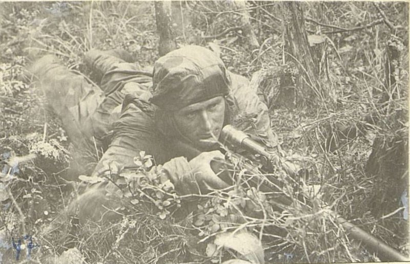 Image: Sniper Laskavyi D.V. destroyed 8 White Finns and one officer (3rd battalion) in 15 days of July