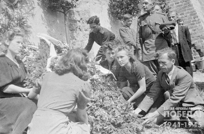 Laying of wreaths on the graves of the victims of the German concentration camp in Majdanek