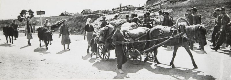Колхозники Белоруссии возвращаются в родные места