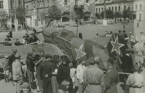 First airplane, built at private savings of Kolkhoznik F. Golovaty