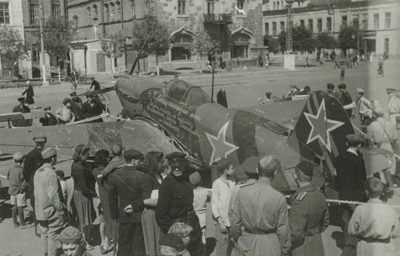 First airplane, built at private savings of Kolkhoznik F. Golovaty