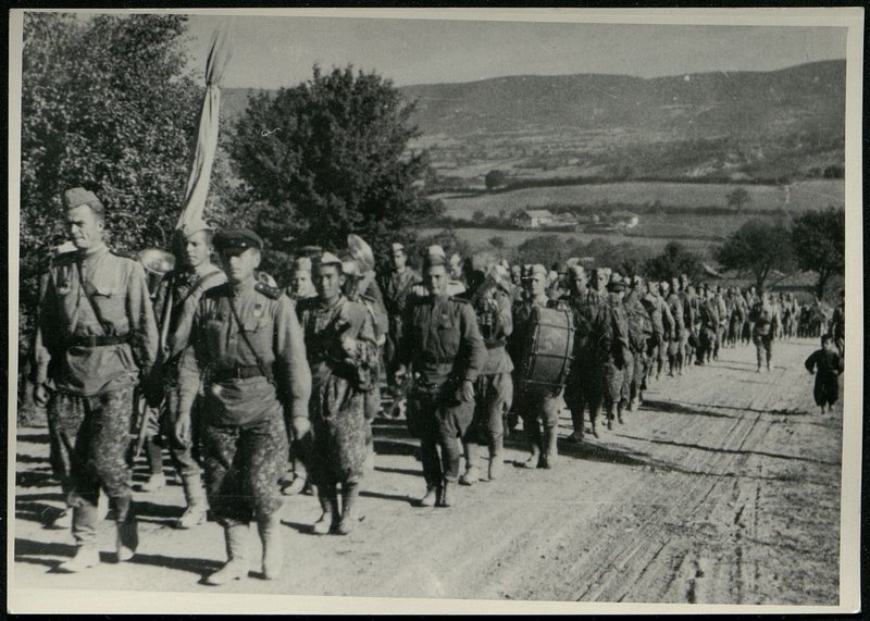 Original image: Colonel General Comrade Byuryuzov presents orders of the Soviet Union to Bulgarian generals and officers
