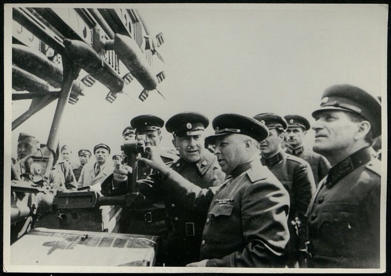 Original image: Colonel General Comrade Byuryuzov presents orders of the Soviet Union to Bulgarian generals and officers