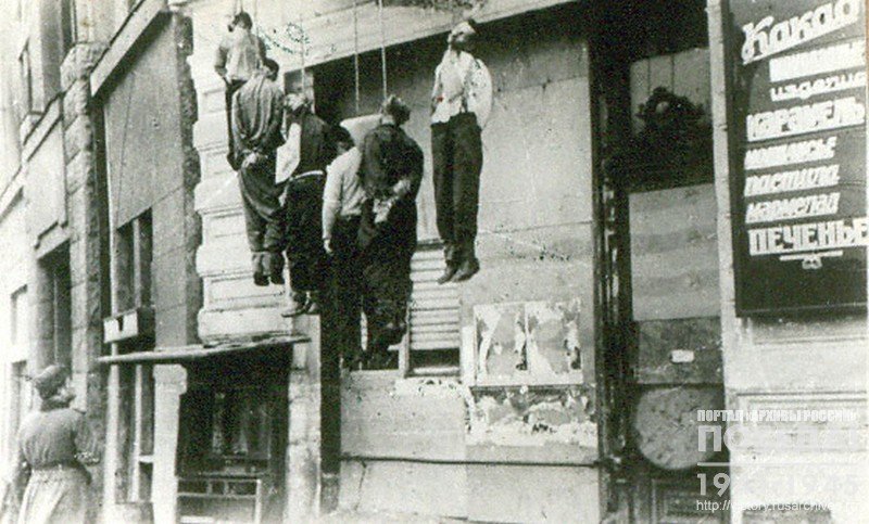 Civilians hanged by the Nazis