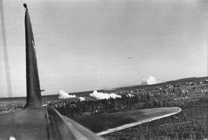 Return of the plane after bombing